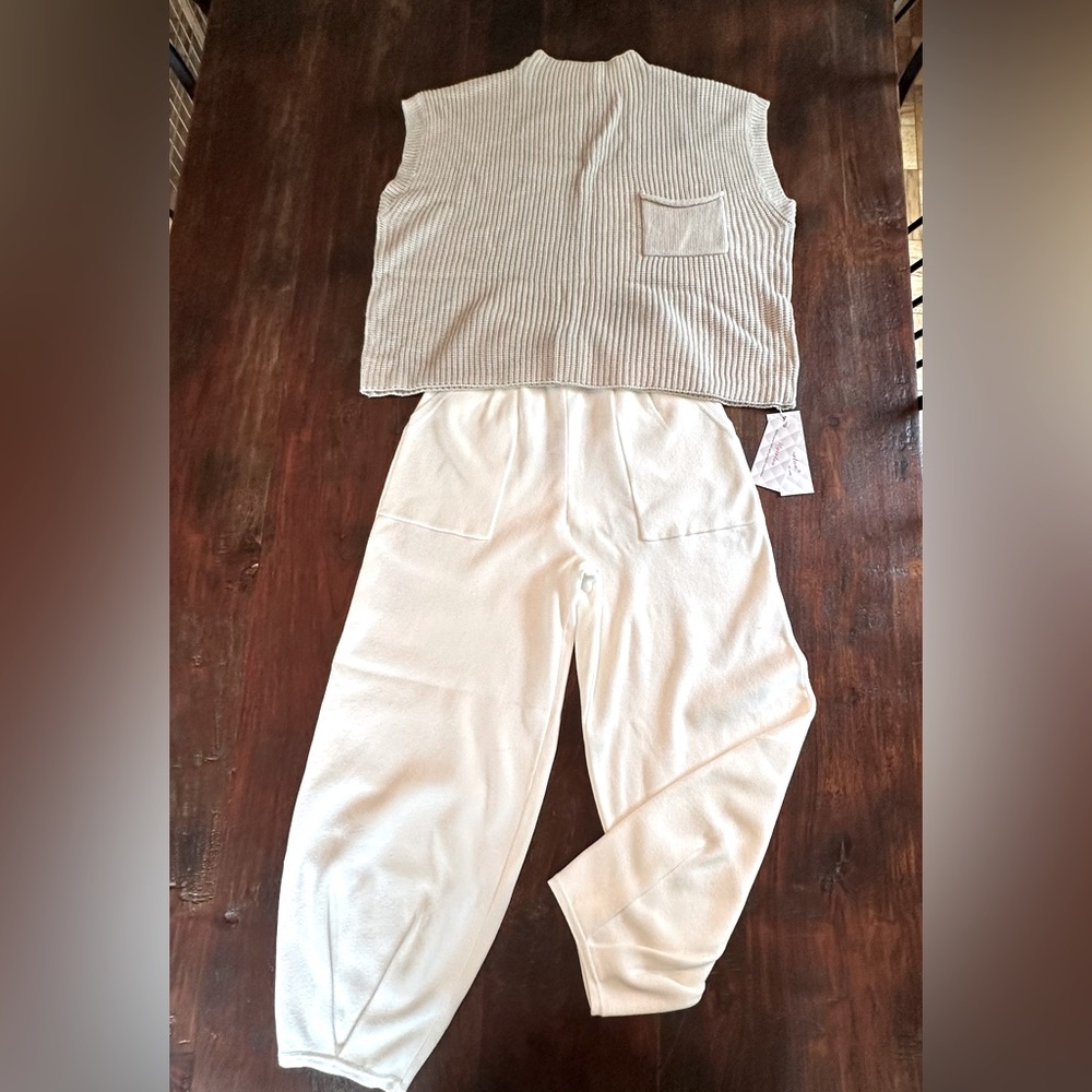Cream Sweater Set